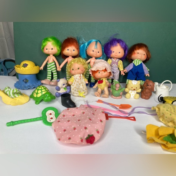 Vtg Strawberry Shortcake and Friends Lot of 7 Dolls and Accessories 70s 80s Toys - Picture 10 of 16